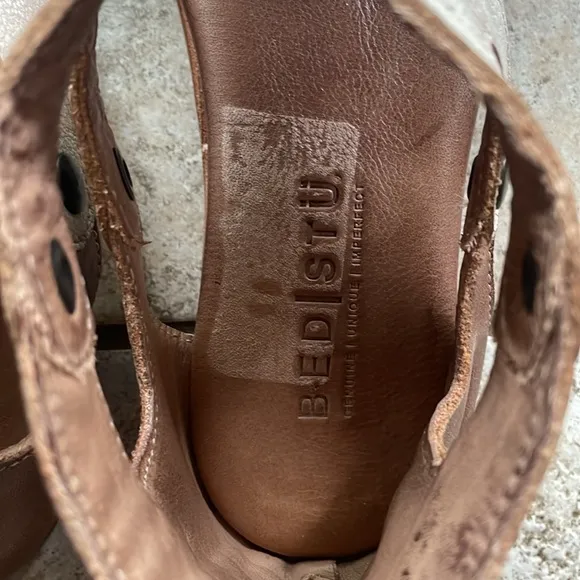 Bed Stu Soto Leather Sandal Nectar Lux Tan Rust