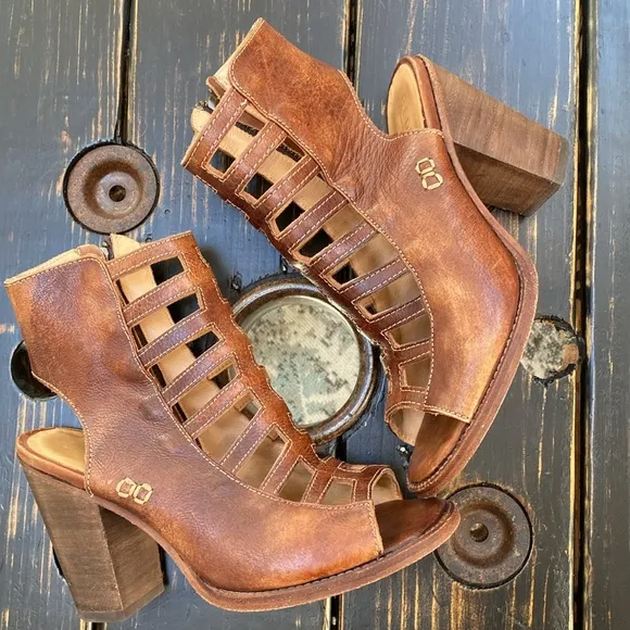 Bed|Stu Occam Lattice Heeled Ankle Boot Sandals