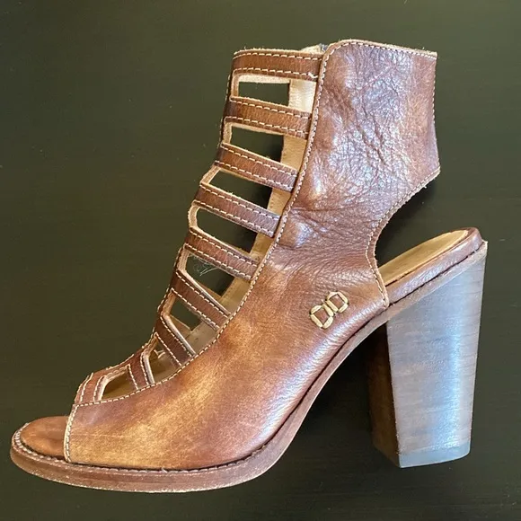 Bed|Stu Occam Lattice Heeled Ankle Boot Sandals