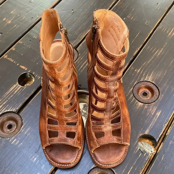 Bed|Stu Occam Lattice Heeled Ankle Boot Sandals