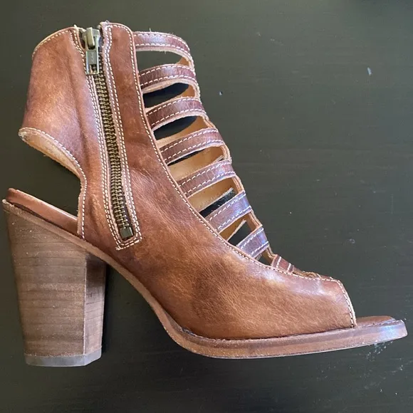 Bed|Stu Occam Lattice Heeled Ankle Boot Sandals