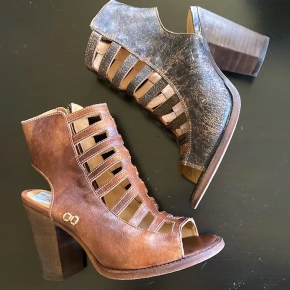 Bed|Stu Occam Lattice Heeled Ankle Boot Sandals