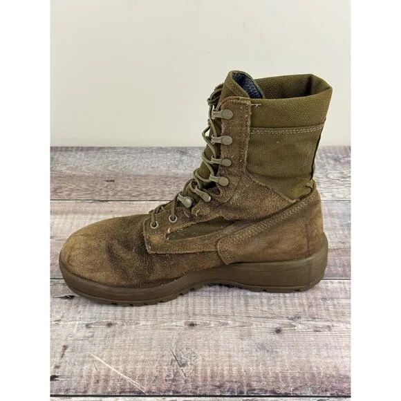 Belleville Men's 500 USMC Leather/Nylon WP Combat Boots Coyote Sz 10W READ