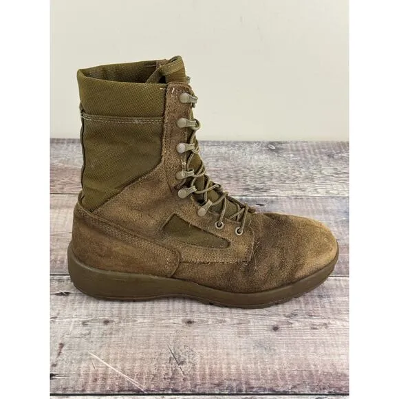 Belleville Men's 500 USMC Leather/Nylon WP Combat Boots Coyote Sz 10W READ