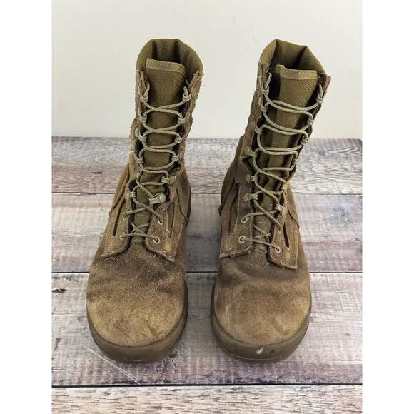 Belleville Men's 500 USMC Leather/Nylon WP Combat Boots Coyote Sz 10W READ
