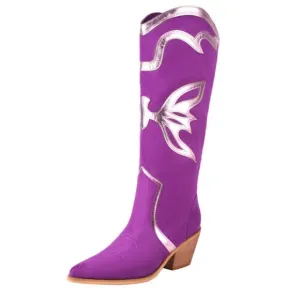 Betty 70 Butterfly Knee High Boots- Size 6.5