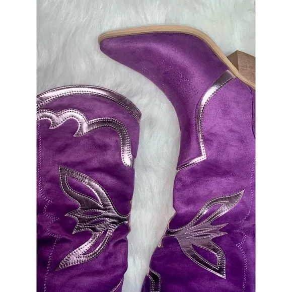 Betty 70 Butterfly Knee High Boots- Size 6.5