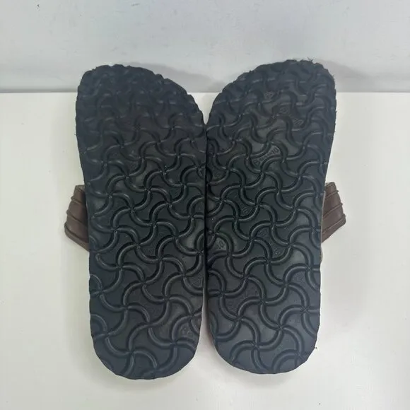 Betula Birkenstock Brown Snake Studded Sandals Thing Flip Flops Womens EU 40 US9