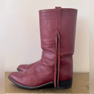 Bilbo Cowboy Boots Red Sz 9 leather Mens Western