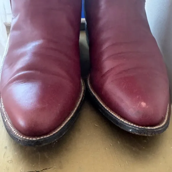 Bilbo Cowboy Boots Red Sz 9 leather Mens Western