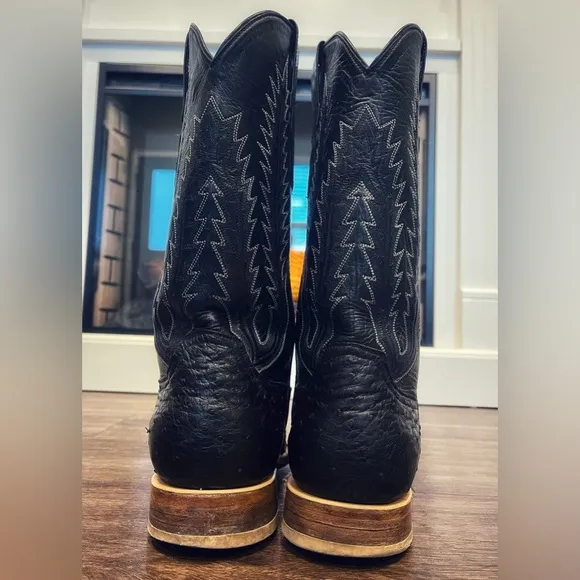 BILBO Full Quill Ostrich Mens Leather Cowboy Boots SZ 9.5 US /8.5 Mex po…