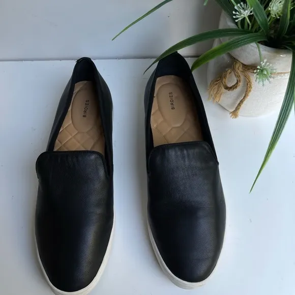 BIRDIES black Leather loafers Size 7.5 new no box