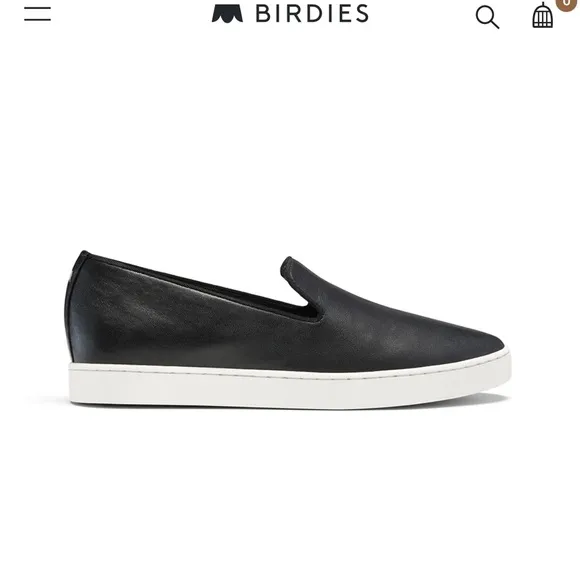 BIRDIES black Leather loafers Size 7.5 new no box