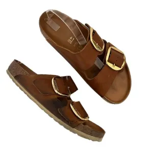 Birkenstock Arizona Big Buckle Oiled Cognac Leather Sandals 41 Womens 10 Mens 8