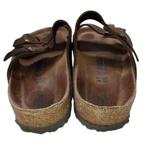Birkenstock Arizona Double Buckle Sandals Size 41 Mens 8 - 8 1/2 Brown Leather