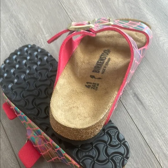 Birkenstock Arizona Gator Gleam Raspberry pink size 41 woman's Sandals