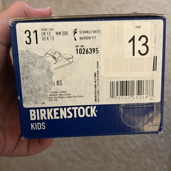 Birkenstock Arizona Kids Elemental Blue Sandals 13