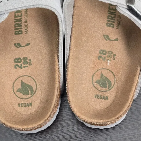 Birkenstock Arizona Kids Vegan Gray Sandal Size 28 US 10-11 New 180