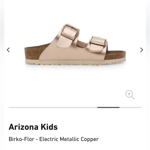 Birkenstock Arizona KidsBirko-Flor- Electric Metallic Copper$59.95 gently used