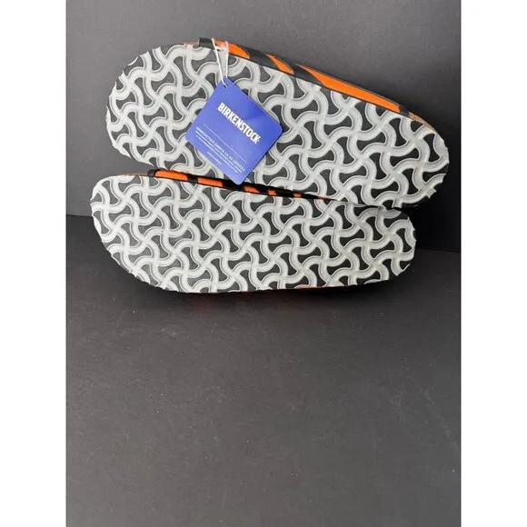 Birkenstock Arizona Sandals Orange Black EU 42 Men's US 9 Women's US 11 Narrow