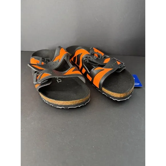 Birkenstock Arizona Sandals Orange Black EU 42 Men's US 9 Women's US 11 Narrow