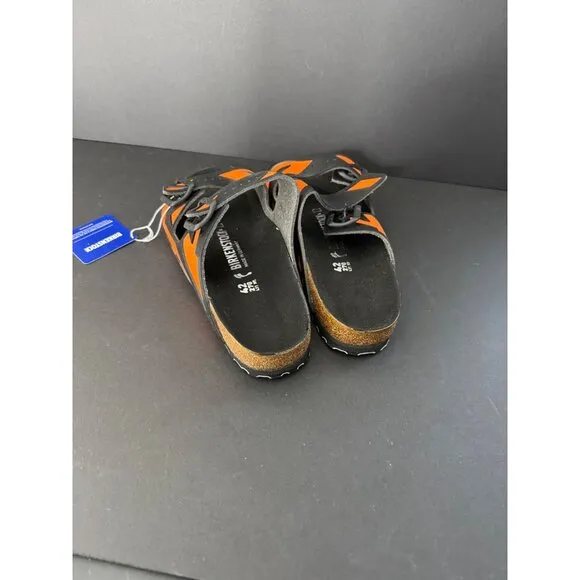 Birkenstock Arizona Sandals Orange Black EU 42 Men's US 9 Women's US 11 Narrow