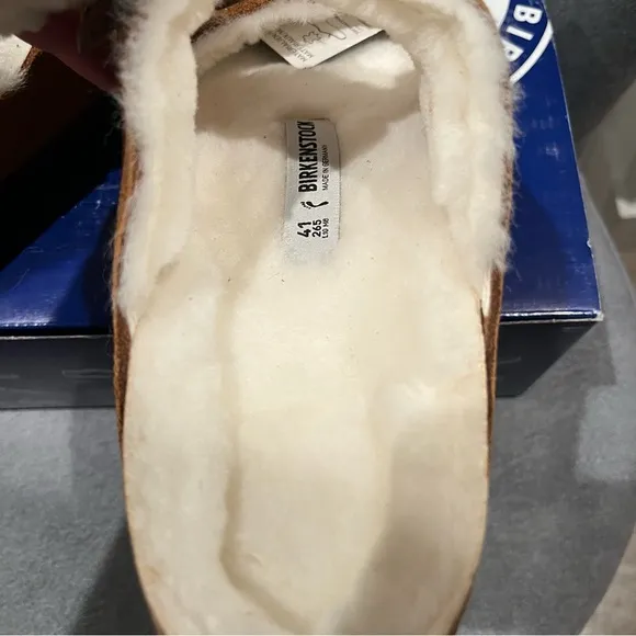 Birkenstock Arizona Shearing Women’s Sandals Suede Leather Mink Size 10 US