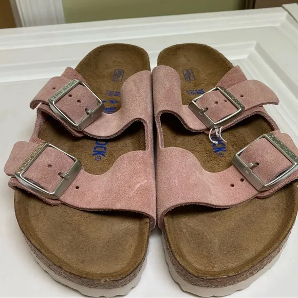 Birkenstock Arizona Soft FootbedSuede Leather - Pink Clay new
