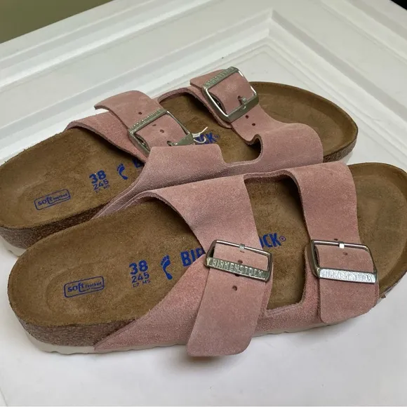 Birkenstock Arizona Soft FootbedSuede Leather - Pink Clay new