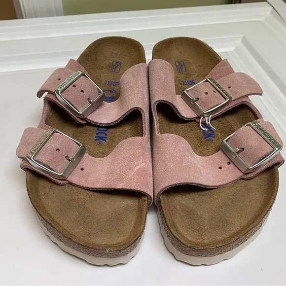 Birkenstock Arizona Soft FootbedSuede Leather - Pink Clay new