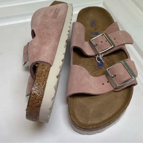 Birkenstock Arizona Soft FootbedSuede Leather - Pink Clay new