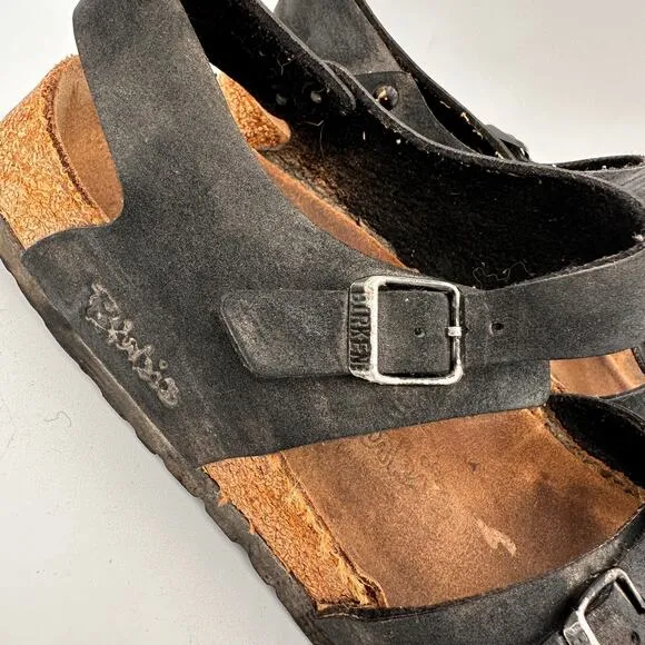 Birkenstock Birki's Black Women's Leather Sandals Size 250 / 8