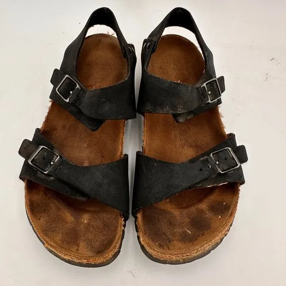 Birkenstock Birki's Black Women's Leather Sandals Size 250 / 8