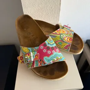 Birkenstock Birki’s Tropical Floral Colorful Paisley Slide Sandals EU41/USW10/M8