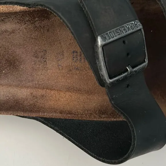 Birkenstock Black  Leather Sandals 42