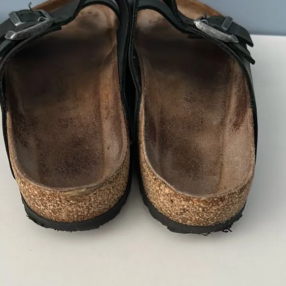 Birkenstock Black  Leather Sandals 42