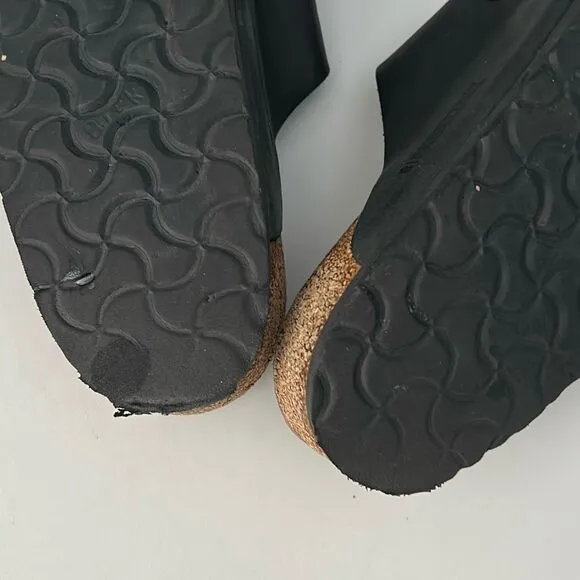 Birkenstock Black  Leather Sandals 42