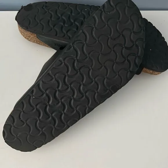 Birkenstock Black  Leather Sandals 42