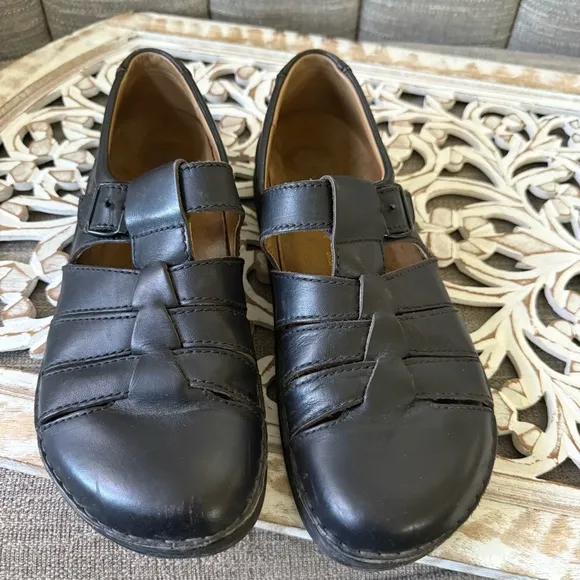 Birkenstock Black Leather Sandals Shoes Men’s 46 US 13