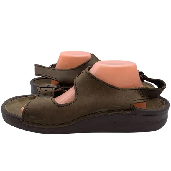 Birkenstock Brown Leather Nebraska Sandals Men’s Size 11 Removable Sole