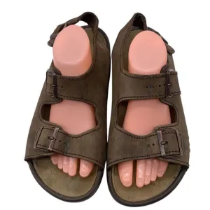 Birkenstock Brown Leather Nebraska Sandals Men’s Size 11 Removable Sole