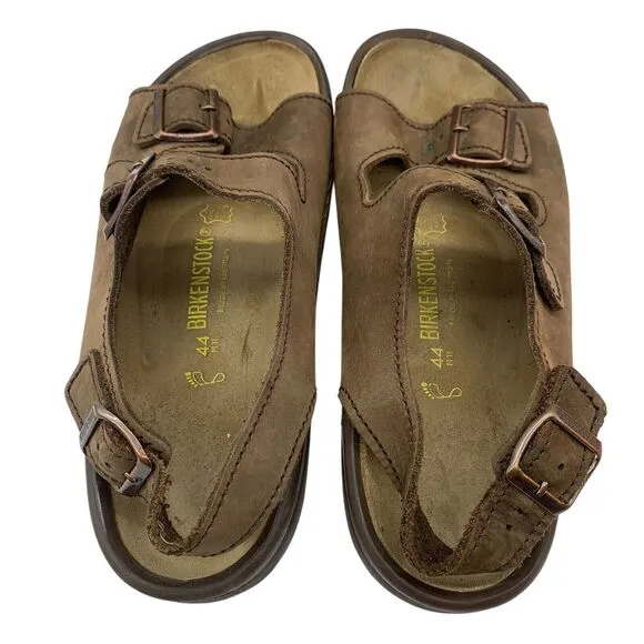 Birkenstock Brown Leather Nebraska Sandals Men’s Size 11 Removable Sole