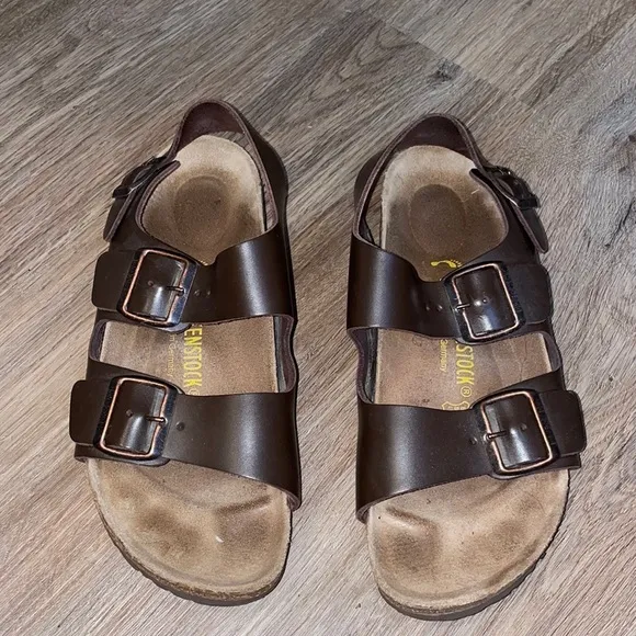 Birkenstock brown leather sandals size - 39, L8/M6
