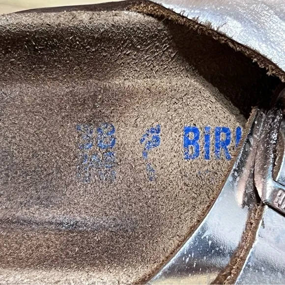 Birkenstock Gold Patent Leather Arizona Sandals