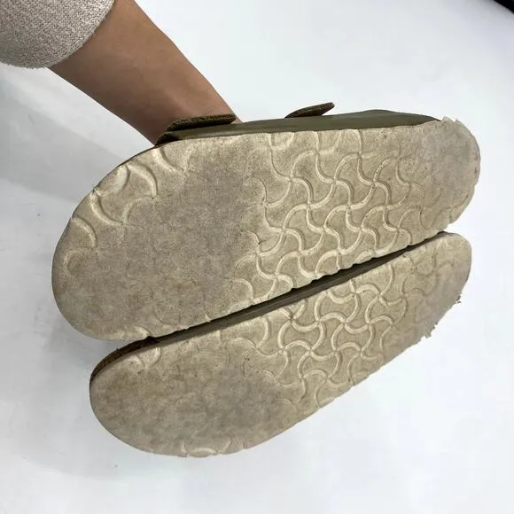 Birkenstock Green Leather Arizona Sandals
