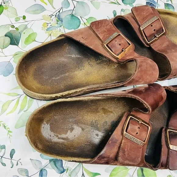 Birkenstock Habana Brown Leather Arizona Sandals 45