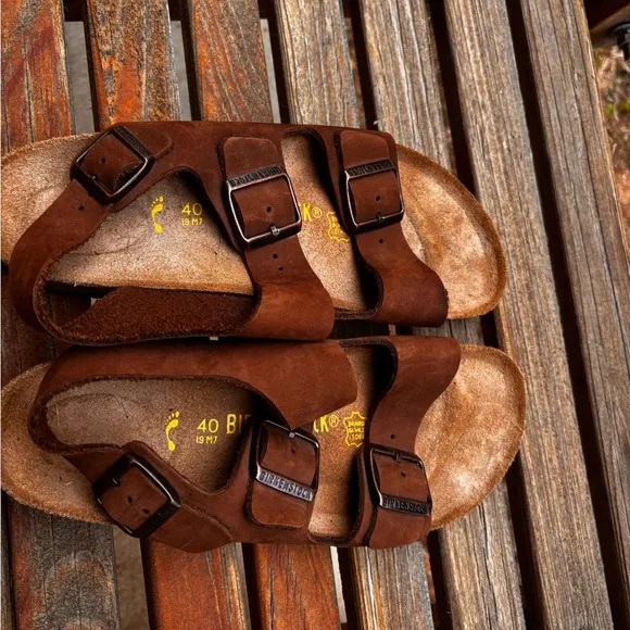 Birkenstock Leather Milano Strap Sandals