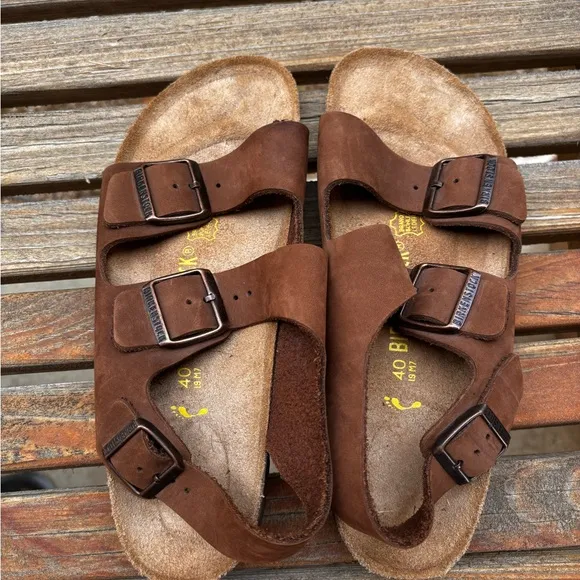 Birkenstock Leather Milano Strap Sandals