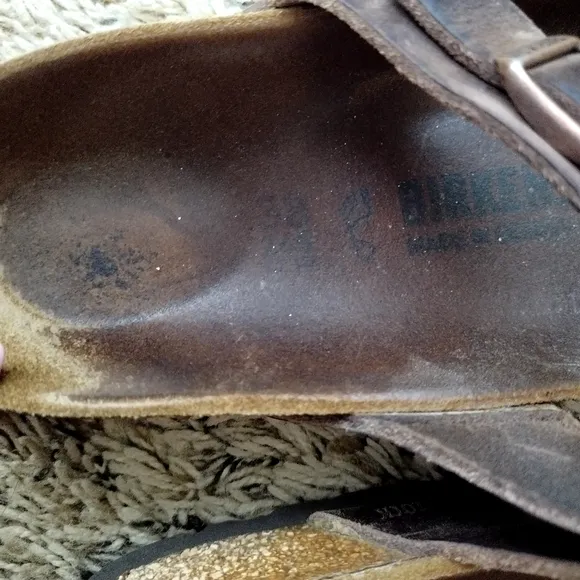 Birkenstock mayari brown leather sandals sz 38/7,5