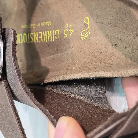 Birkenstock Mens Milano Leather Brown Sandals Shoes Slide Sz 45/12 Regular